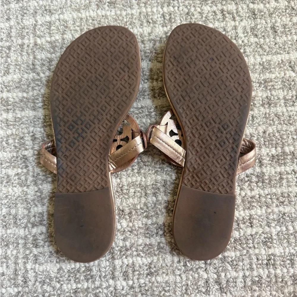 Tory Burch Rose Gold Miller Sandals - Picture 3 of 6